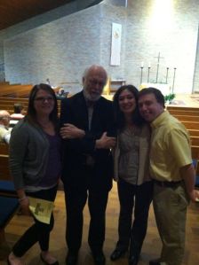 Allison, me, our friend Brigitte, and Dr. Fretheim in the chapel at Luther Seminary