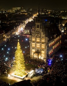 Christmas Tree in Gouda (1 of the 101 photos showing faith around the world)  Credit:  Koen van Weel/AFP/Getty Images.