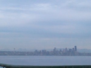 Seattle in the distance (photo taken by me)