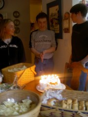 Notice the heart shaped cake 