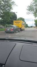 Jeremy and Amanda driving off to Texas