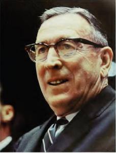Legendary college basketball coach John Wooden. Not only did he know how to coach leaders, he helped bring out the best in them. 