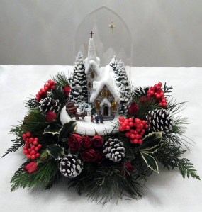 One of the countless Christmas scenes and centerpieces designed and created by Thomas Kinkade