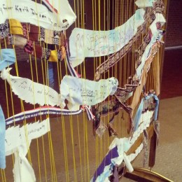 Some times people are afraid to publicly share their gifts, and instead quietly lift them up in prayer, like these prayers which are part of a Tapestry.