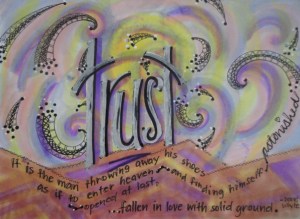 "fallen in love with solid ground" by Vonda Drees