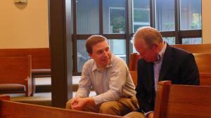 Uncle (and pastor) David Parks and I enjoying a conversation