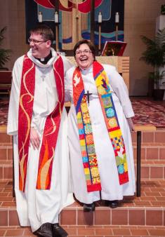 The Newly Ordained Pastors Scott Richards and Grace Gravelle. (Photo courtesy of Amelia Decker) 