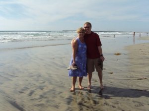 Mom and I on the beach on a sunny day in Southern California! Happy Birthday Mom!
