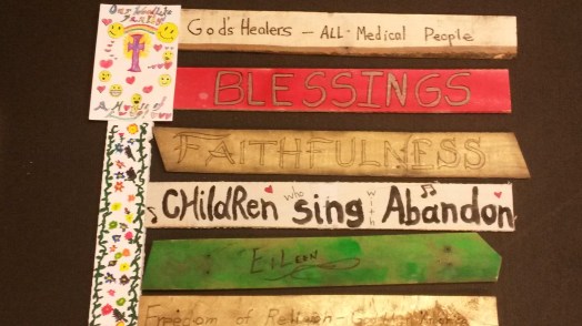 The beginnings of a Gratitude Wall