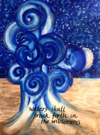 Another gorgeous piece of artwork by Vonda Drees, "waters breaking forth."