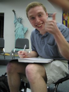 Signing yearbooks on the last day of high school. (I figured it was safer to just share my own photos than to inadvertently share older pictures of others without their permission.)