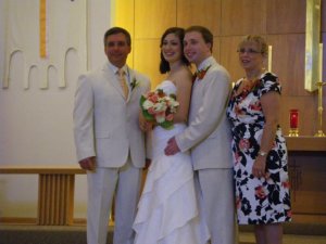 My Smiling Dad (and mom) and Allison's and my wedding day.