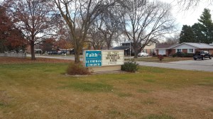 The stewardship theme on the church sign outside for all to see. 