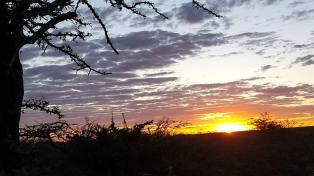 sunset in namibia